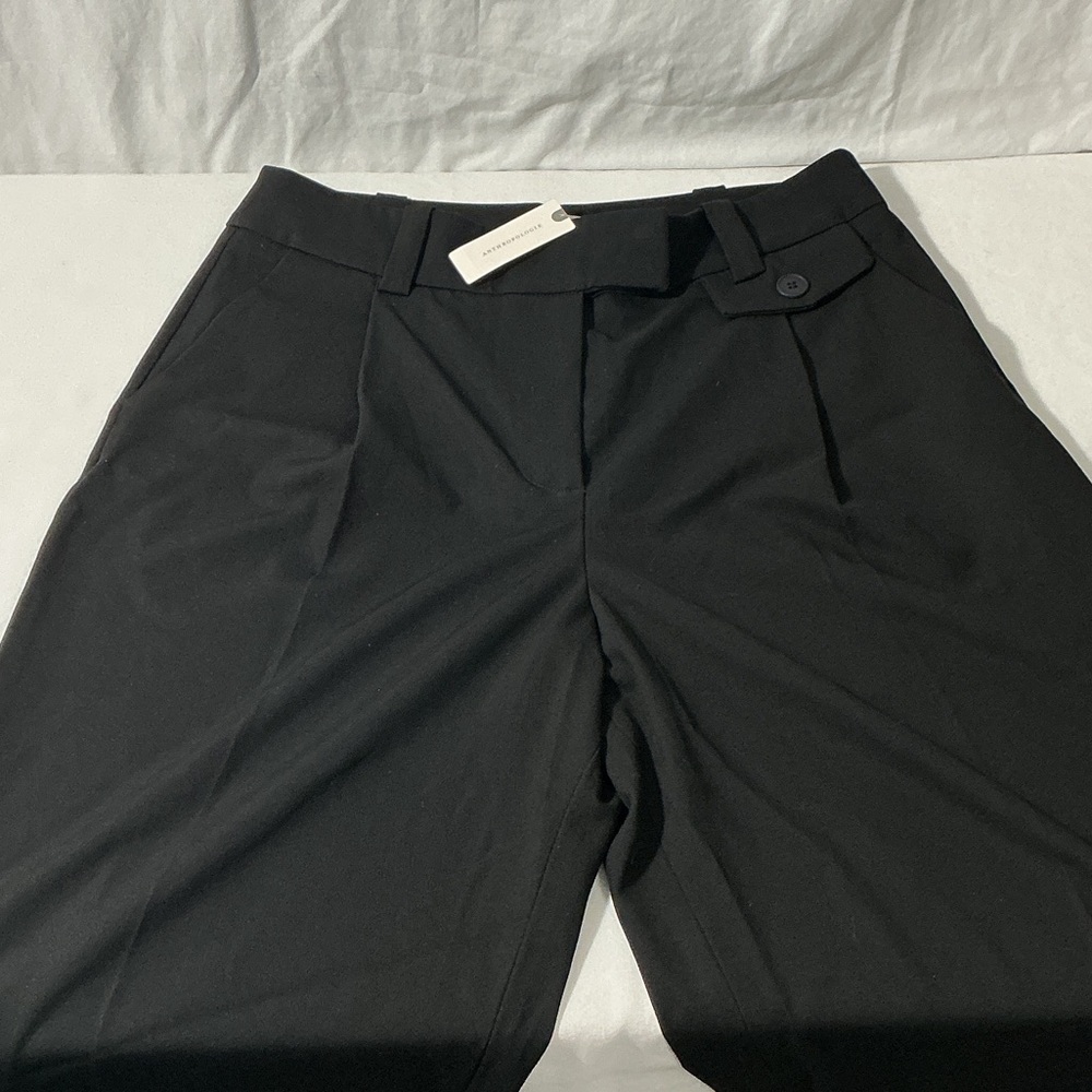 Anthropologie Men's Black Flat-Front Tailored Shorts